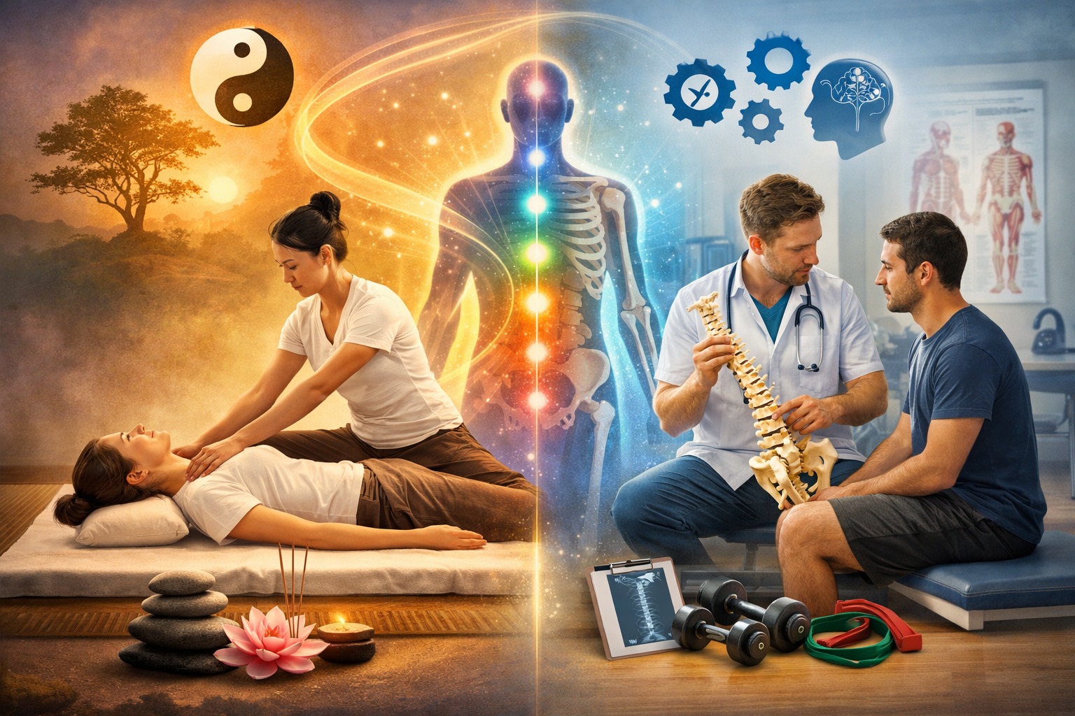 Physiotherapie versus Thaimassage